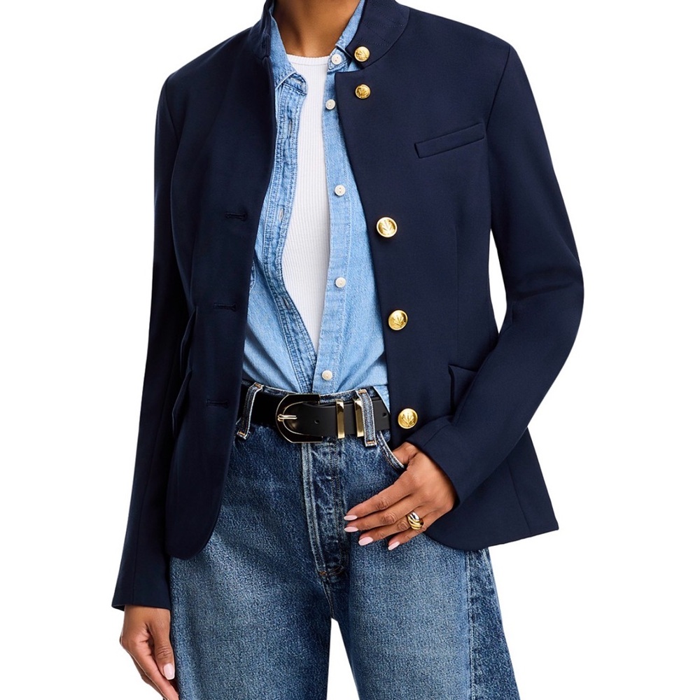 Rag & Bone "Slade" ponte blazer navy NWT
